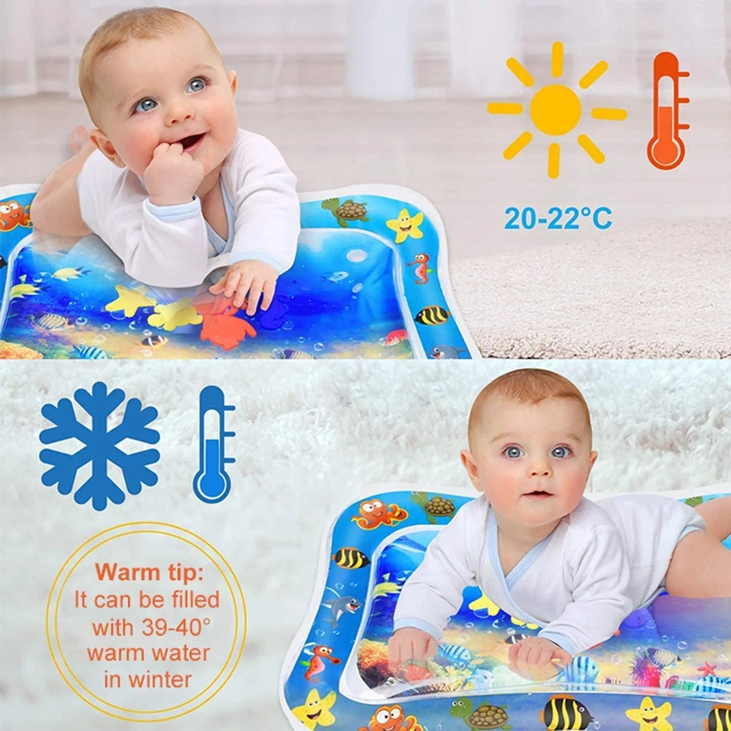 Baby Inflatable Tummy Time Water Mat