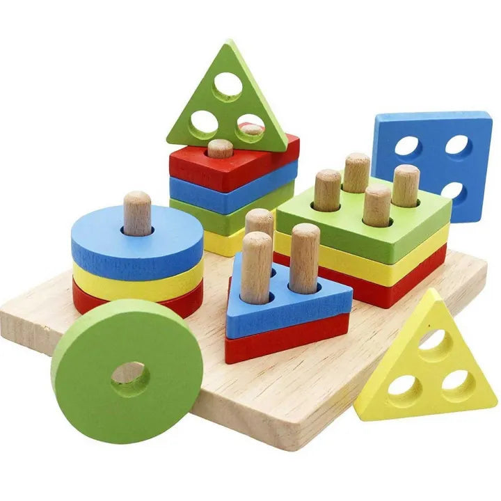 Wooden Shape Sorter Puzzle for Kids